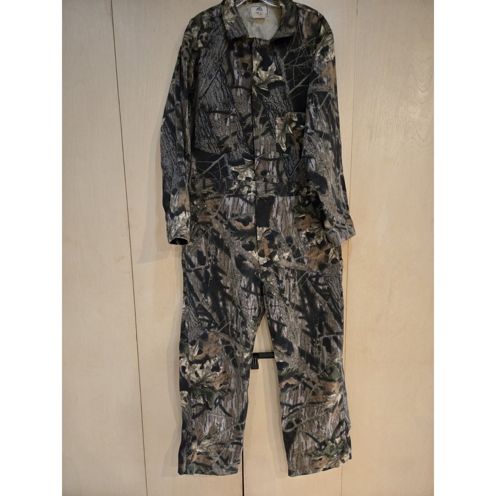 Vintage Mossy Oak Coveralls Mens M Reg Brown Camouflage Usa Made 90s Rare Hunter
